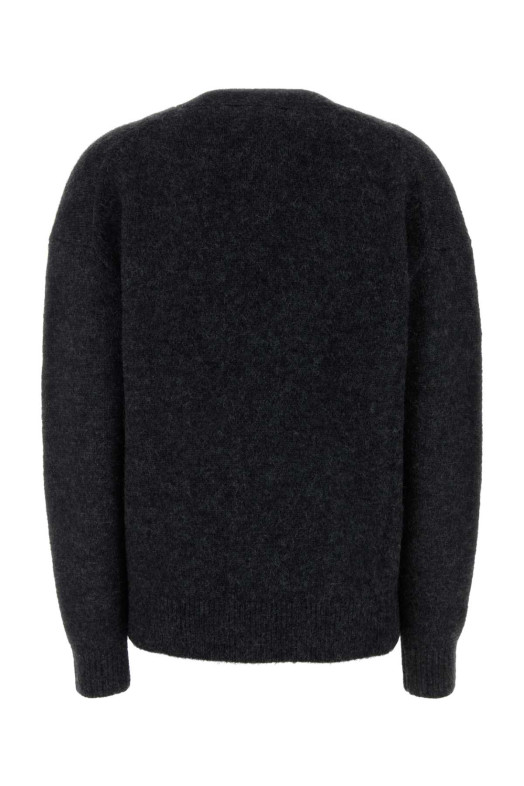 Dark grey alpaca blend Eborah cardigan ISABEL MARANT ETOILE (CA0129FAD1L12E)