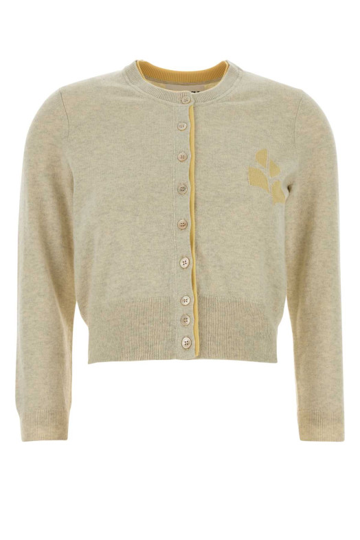 Melange light grey cotton blend Lona cardigan ISABEL MARANT ETOILE (CA0163FAD1L16E)