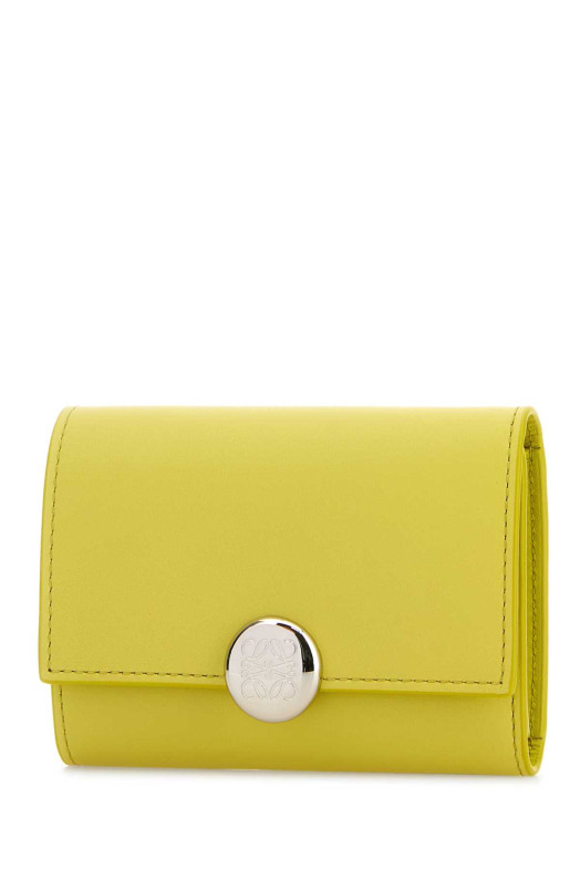 Yellow leather wallet LOEWE (CANBS33X01)