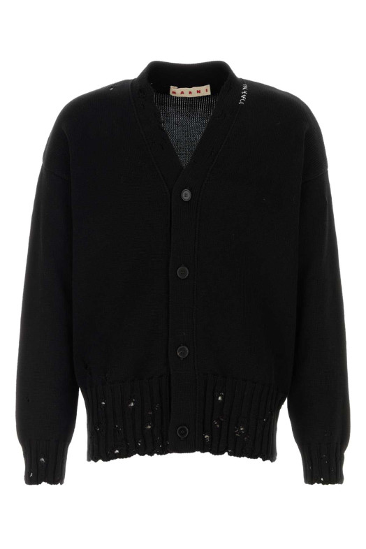 Black cotton cardigan Black MARNI (CDMG0136A0UFC652)