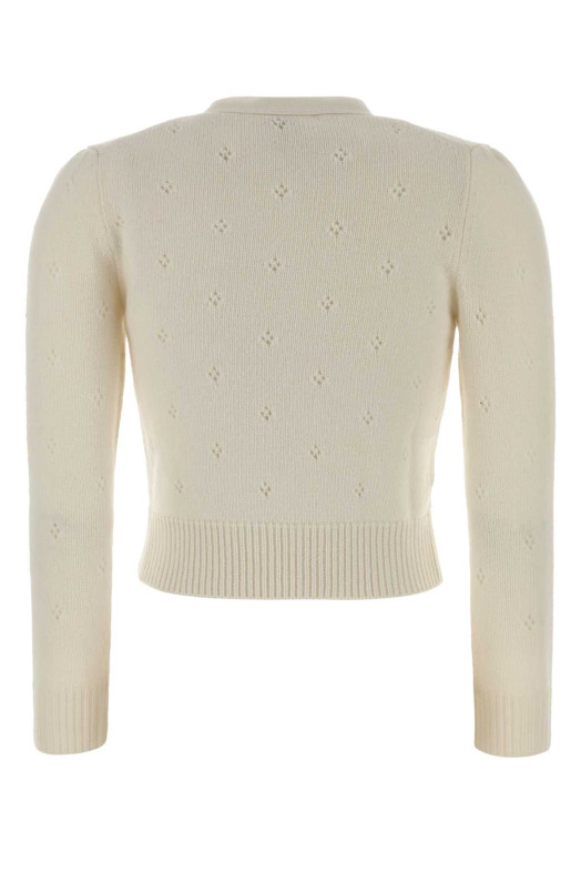 White wool blend sweater Beige CHLOE (CH25WMP08590)