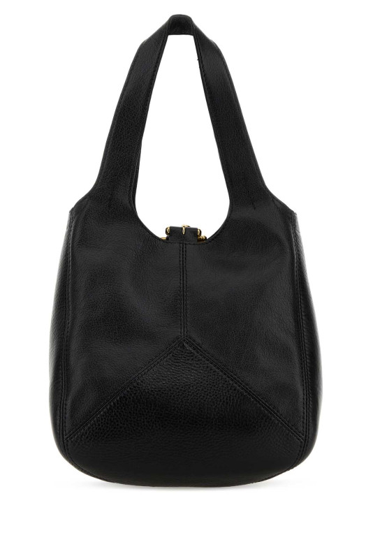 Black leather small ChloÃ¨ Balloon bucket bag CHLOE (CH25WS644Q15)