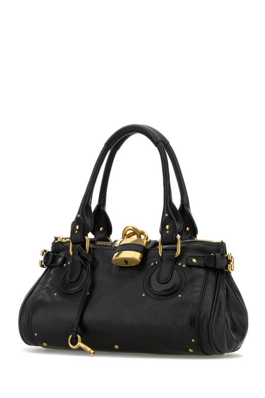 Black leather Paddington shoulder bag CHLOE (CH25WS802P75)