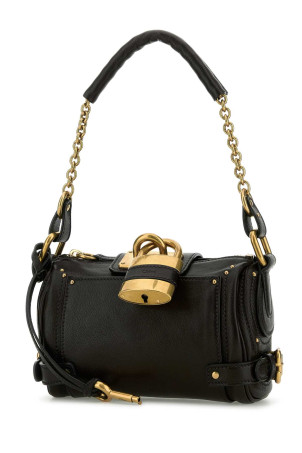 Black leather small Paddington shoulder bag CHLOE (CH25WS803P75)