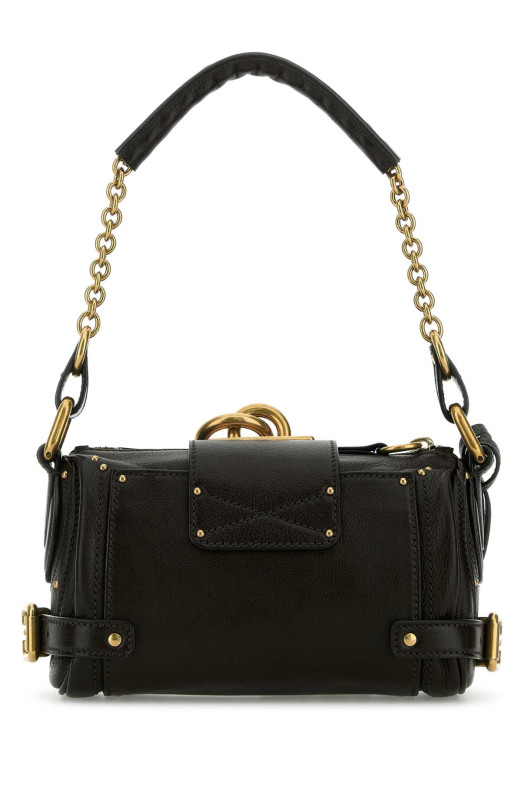 Black leather small Paddington shoulder bag CHLOE (CH25WS803P75)