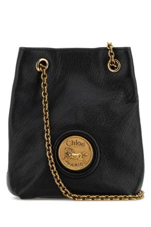 Black leather Horse Medal bucket bag CHLOE (CH26SP582O37)