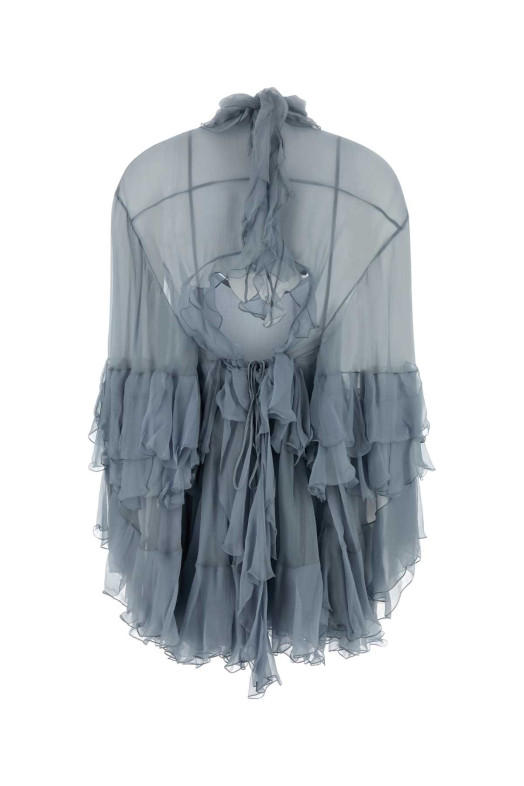 Powder blue crepe dress Black CHLOE (CH26SRO52001)