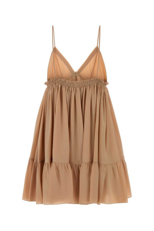 Peach silk mini dress Gold CHLOE (CH26SRO62005)