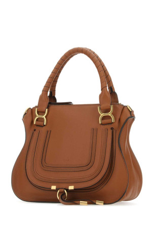 Brown leather medium Marcie handbag CHLOE (CHC22AS660I31)