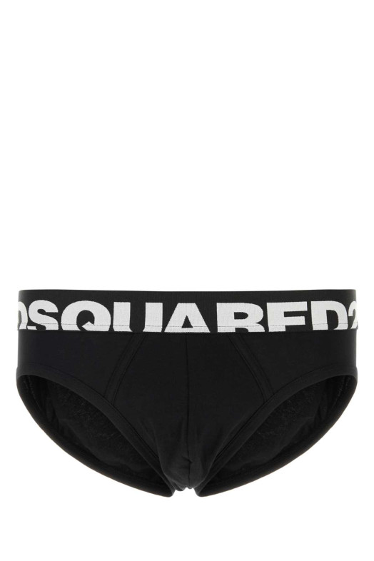 Black stretch cotton brief Green DSQUARED (D9L806190)