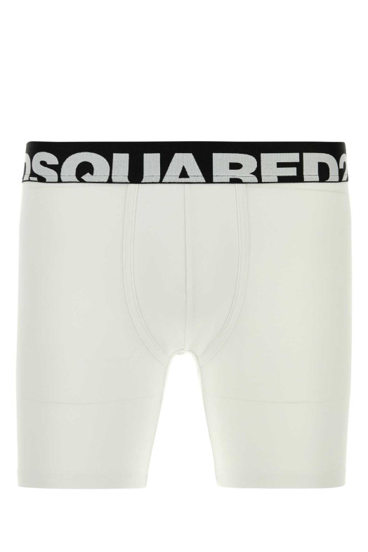 White stretch cotton boxer DSQUARED (D9LC06190)