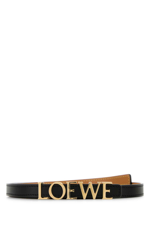 Black leather belt Black LOEWE (E619Z16X16)