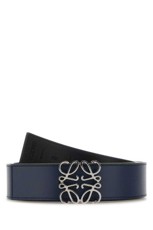 Navy blue leather reversible Anagram belt LOEWE (E821Z20X02)