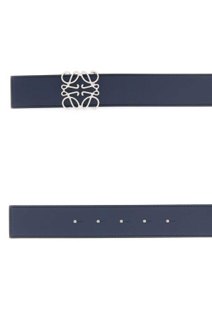 Navy blue leather reversible Anagram belt LOEWE (E821Z20X02)