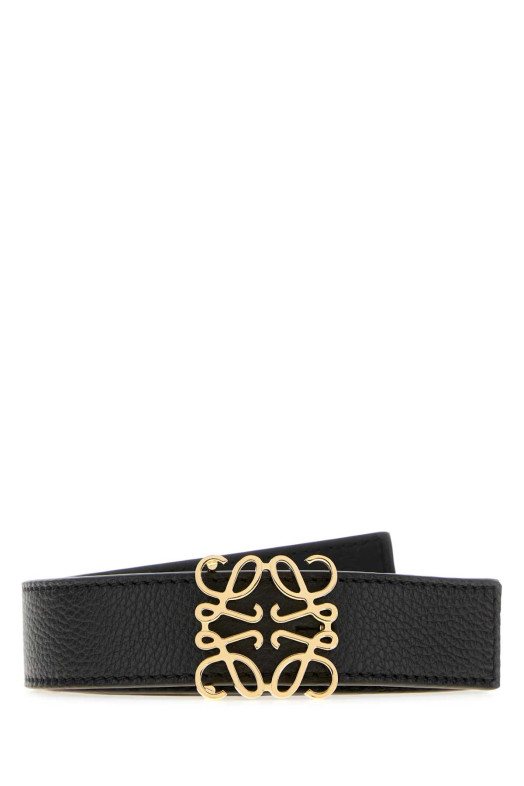 Black leather reversible belt Black LOEWE (E821Z26X08)