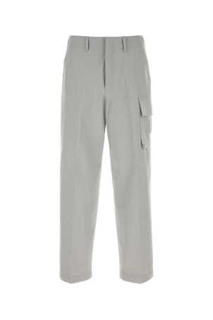 Light grey stretch cotton cargo pant FENDI (FB1091AQMV)