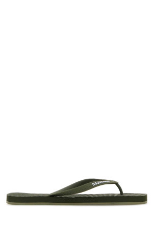 Green rubber thong slippers DSQUARED (FFM000117200001)
