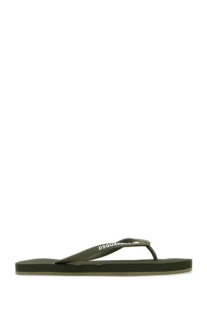 Green rubber thong slippers DSQUARED (FFM000117200001)