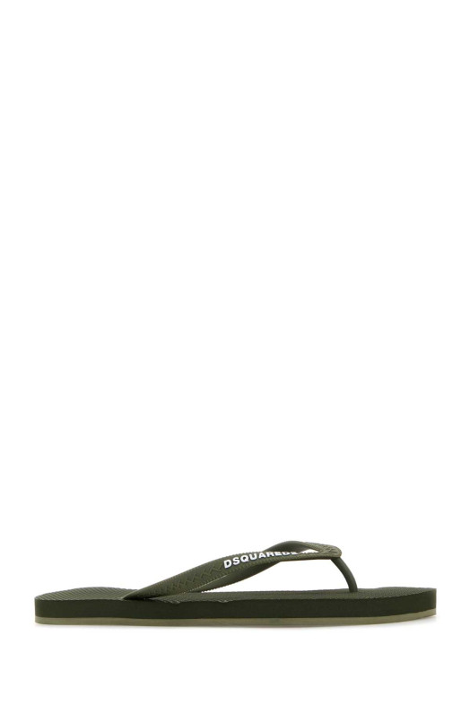 Green rubber thong slippers DSQUARED (FFM000117200001)