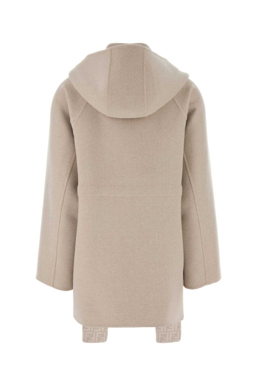 Sand wool blend parka FENDI (FJ7587A5HD)