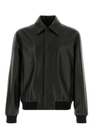 Black leather bomber jacket FENDI (FPJ139ATJZ)