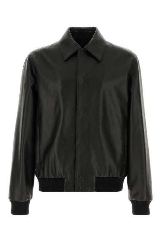 Black leather bomber jacket FENDI (FPJ139ATJZ)