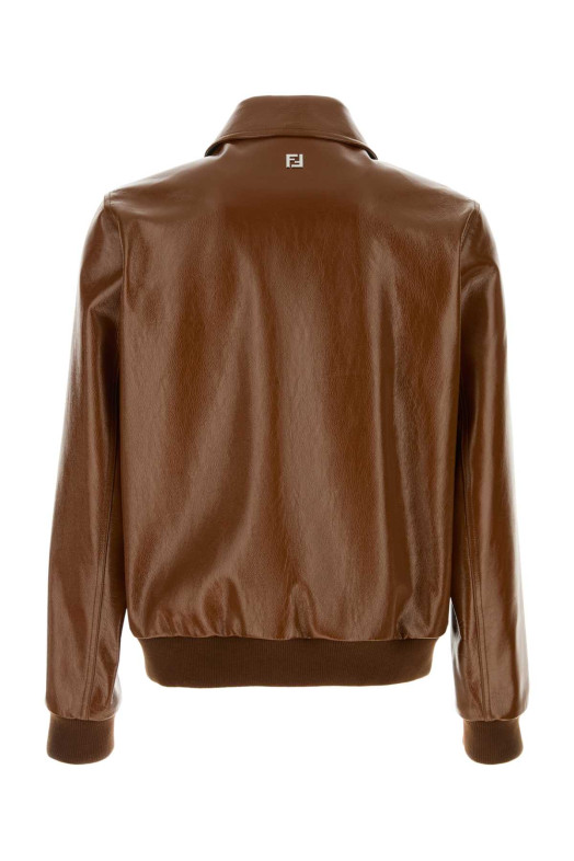 Brown leather jacket FENDI (FPJ141AVZR)