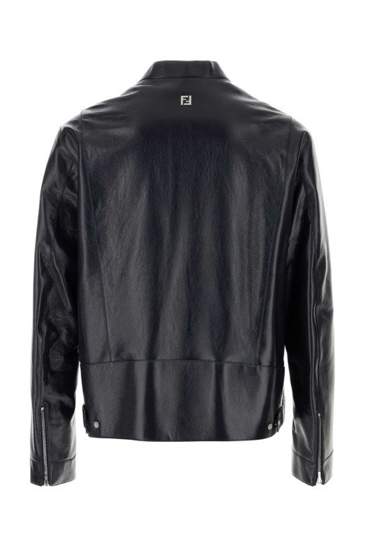 Midnight blue leather jacket FENDI (FPJ143AVZR)