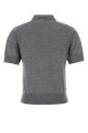 Grey wool polo shirt AMI (FPL439KN0039)