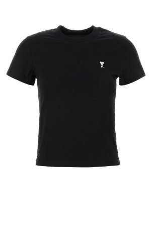 Black cotton t-shirt AMI (FTS347724)