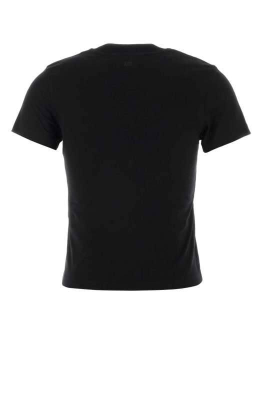 Black cotton t-shirt AMI (FTS347724)