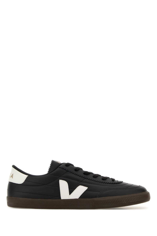 Black leather Panenka sneakers White/Black VEJA (FU2020707)