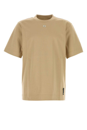 Camel cotton t-shirt FENDI (FY0936ARYY)