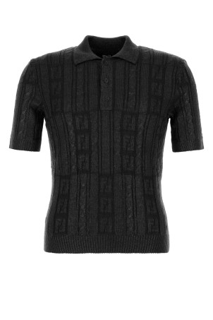 Black wool polo shirt Black FENDI (FZC162ASGO)