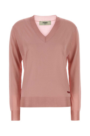 Pink stretch viscose sweater FENDI (FZXF24AW4V)