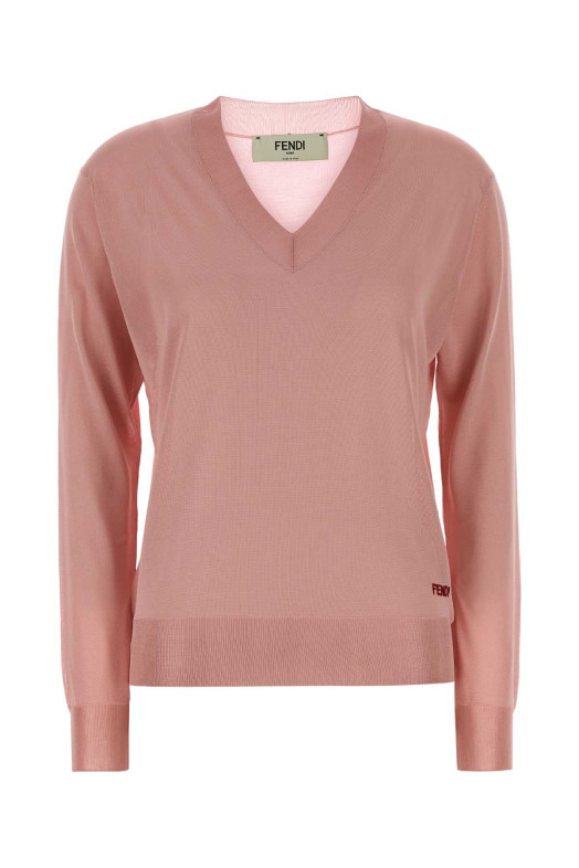 Pink stretch viscose sweater FENDI (FZXF24AW4V)