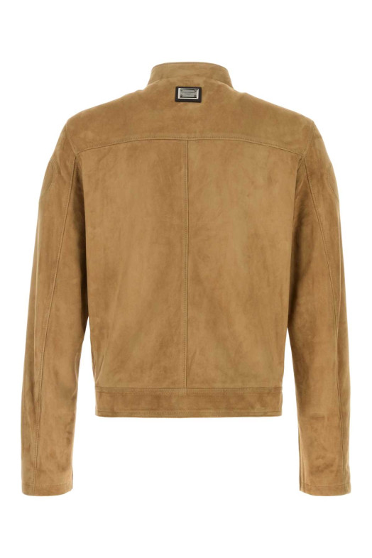 Camel suede jacket DOLCE & GABBANA (G9BWILHULUU)