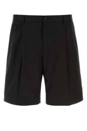 Black stretch cotton bermuda shorts Black DOLCE & GABBANA (GW0MATFUFJR)