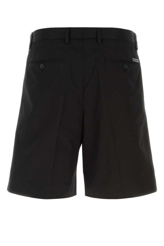 Black stretch cotton bermuda shorts Black DOLCE & GABBANA (GW0MATFUFJR)