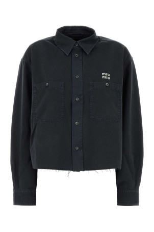 Dark grey denim shirt MIU MIU (GWC135SOOO17AE)