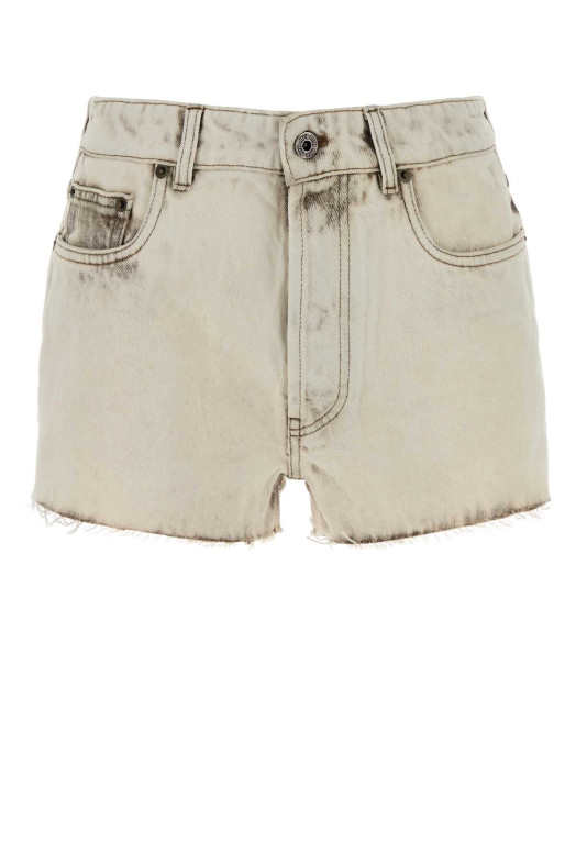 White denim shorts Black MIU MIU (GWP602SOOO183T)