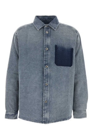 Denim blue cotton blend oversize shirt Blue LOEWE (H526Y1DW17)