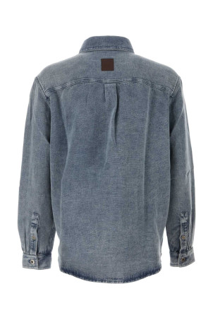 Denim blue cotton blend oversize shirt Blue LOEWE (H526Y1DW17)