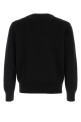 Black wool sweater White AMI (HKS826001)