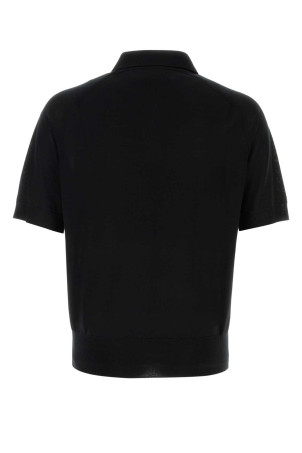 Black wool polo shirt AMI (HPL438KN0039)