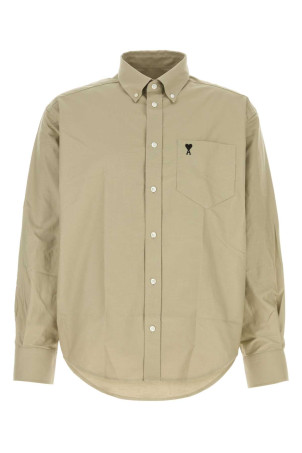 Sage green oxford oversize shirt AMI (HSH822CO0210)