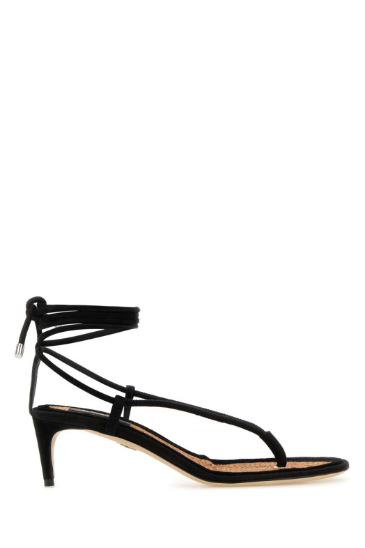 Black suede Twin thong sandals DSQUARED (HSW028010200001)