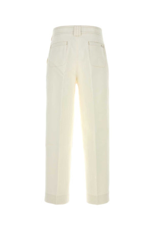 White cotton baggy pant AMI (HTR862CO0212)