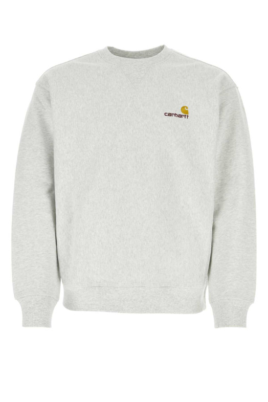 Melange grey cotton Hooded American Script Sweat CARHARTT WIP (I025475)