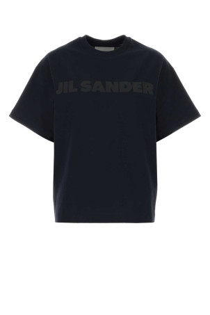 Midnight blue cotton t-shirt JIL SANDER (J02GC0140J20349)